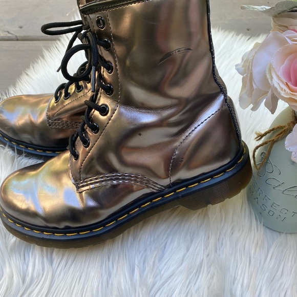 Dr. Martens 1460 Pascal Pewter Boots - Picture 4 of 9